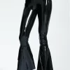 Latex Side-Laced Full-Length Disco Pants