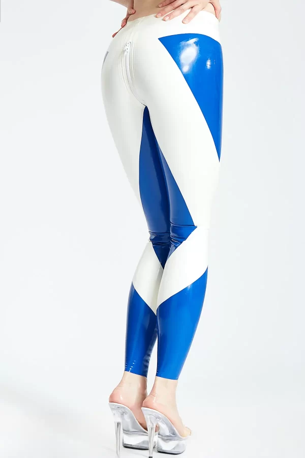 Latex Big X Zippered Tights