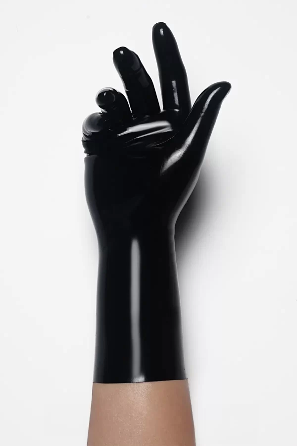 Latex Black Classic Short Molded Gloves