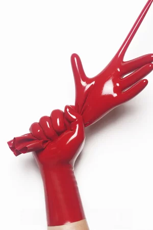 Latex Red Classic Short Molded Gloves