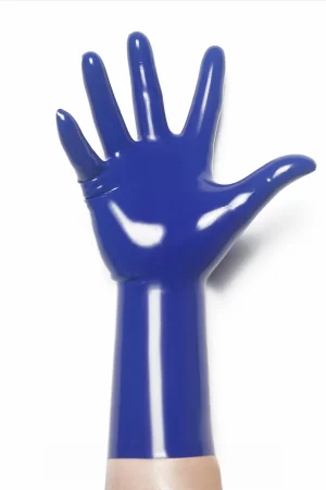 Latex Royal Blue Classic Short Molded Gloves