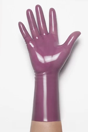 Latex Translucent Lilac Classic Short Molded Gloves