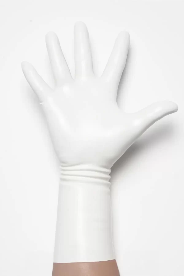 Latex White Classic Short Molded Gloves