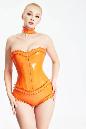 Latex Ruffled Neck Band