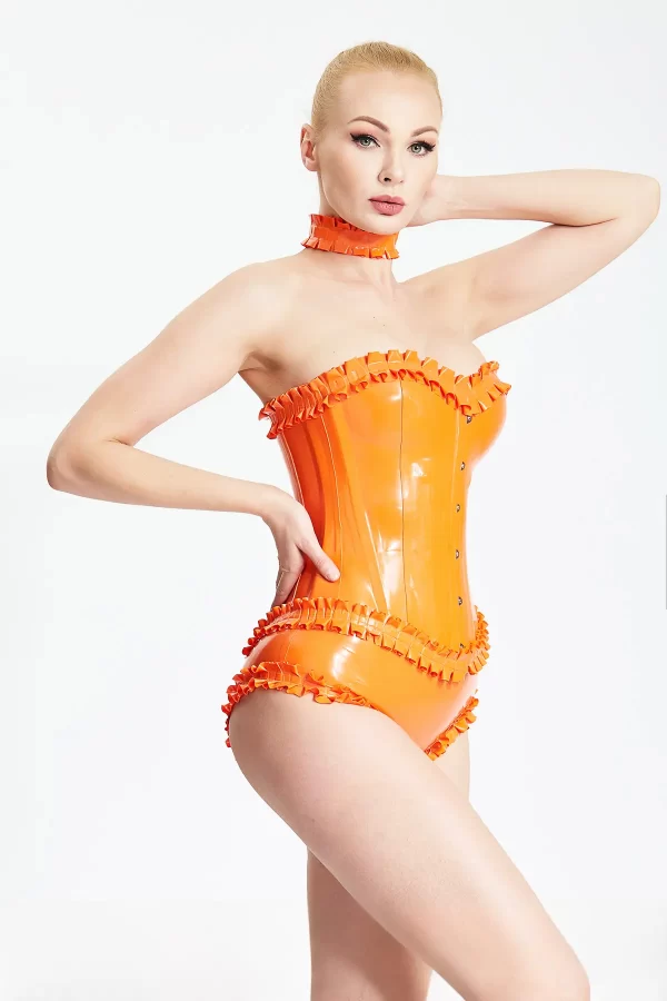 Latex Ruffled Neck Band